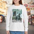 Godzilla Ocean Scene Comic Book Illustration Movie Monster Youth Long Sleeve Tee