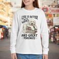 Great Pyrenees Dog Breed Life Is Better With Books And Great Youth Long Sleeve Tee Great Pyrenees Dog Breed Life Is Better With Books And Great Youth Long Sleeve Tee