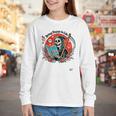 Grim Reaper Reads a Book Youth Long Sleeve Tee
