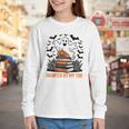 Haunted By My TBR Boo Halloween Book Lover Librarian Youth Long Sleeve Tee Haunted By My TBR Boo Halloween Book Lover Librarian Youth Long Sleeve Tee