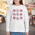 Heart Reading Books Valentine Teacher Boy Girl Book Lover Youth Long Sleeve Tee