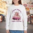 Where Hearts Groovy Meet Stories Coffee Books Valentines Day Youth Long Sleeve Tee Where Hearts Groovy Meet Stories Coffee Books Valentines Day Youth Long Sleeve Tee