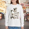 Hip And Leg Bones Book Print Vintage Human Bones Youth Long Sleeve Tee