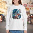Hot Tea & Spicy Books Skeleton Reader Youth Long Sleeve Tee