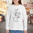 I'm Late I'm Late Rabbit From Alice Wonderland Book Youth Long Sleeve Tee I'm Late I'm Late Rabbit From Alice Wonderland Book Youth Long Sleeve Tee
