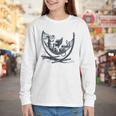 Italian Greyhound Whippet Dog Reading Book Hammock Iggy Mom Youth Long Sleeve Tee