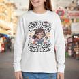 Kawaii Cat And Books Just A Girl Who Loves Both Youth Long Sleeve Tee