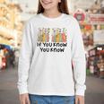 If You Know You Know 6 7 Reading Books Merry Christmas Youth Long Sleeve Tee