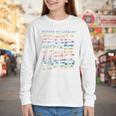Library Card Vintage Book Due Date Bookish Rainbow Reading Youth Long Sleeve Tee