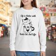 Life Is Better With Books Cats And Coffee Shirt Youth Long Sleeve Tee Life Is Better With Books Cats And Coffee Shirt Youth Long Sleeve Tee