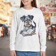 Nerdy Schnauzer Dog Book Lover Glasses Cute Pet For Men Women Kids Youth Long Sleeve Tee Nerdy Schnauzer Dog Book Lover Glasses Cute Pet For Men Women Kids Youth Long Sleeve Tee