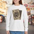 Queen Of Books Playing Card Aesthetic For Book Lovers Premium Tri-Blend Youth Long Sleeve Tee