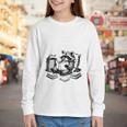 Raccoon Reading A Book Vintage Trash Reader Youth Long Sleeve Tee