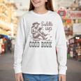 Retro Cowgirl ReadingTee Saddle Up With A Good Book Western Youth Long Sleeve Tee