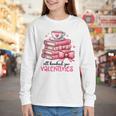 Retro Groovy Valentine Men Women Kid Tees By Emily All Booked For Valentines Book Reading Bookworm Nerdy Youth Long Sleeve Tee