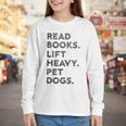 Retro Gym Book Lover Read Books Lift Heavy Pet Dogs Youth Long Sleeve Tee Retro Gym Book Lover Read Books Lift Heavy Pet Dogs Youth Long Sleeve Tee