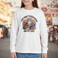 Retro I Just Want To Read Books And Pet Cats Cat Youth Long Sleeve Tee Retro I Just Want To Read Books And Pet Cats Cat Youth Long Sleeve Tee