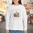 Retro North Pole Reading Club Hot Cocoa Book Lovers Xmas Youth Long Sleeve Tee