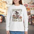Salem Witch Book Club Raccoon Reading Youth Long Sleeve Tee Salem Witch Book Club Raccoon Reading Youth Long Sleeve Tee
