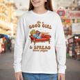 Smut Reader Be A Good Girl & Spread Those Pages Spicy Book Youth Long Sleeve Tee Smut Reader Be A Good Girl & Spread Those Pages Spicy Book Youth Long Sleeve Tee