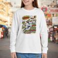 Softball Outfielder Best Traits Brave Retro Comic Book Art Premium Tri-Blend Youth Long Sleeve Tee