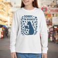 Sorry I'm Booked Cat Reading Book Boho Flowers Vintage Youth Long Sleeve Tee Sorry I'm Booked Cat Reading Book Boho Flowers Vintage Youth Long Sleeve Tee