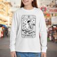 Writer Novelist Book Poetry Author Skeleton Tarot Card Youth Long Sleeve Tee