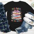 100 Days In The Books Cute Book 100 Days Of School Teachers Youth Long Sleeve Tee