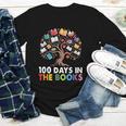 100 Days In The Books Reading Teachers Librarians School Youth Long Sleeve Tee