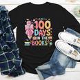 100th Day Of School Teacher Floral 100 Days In The Books Youth Long Sleeve Tee
