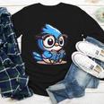 Adorable Book Lover Blue Jay With Reading Glasses Cute Youth Long Sleeve Tee