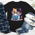 Adorable Book Lover Calico Cat With Reading Glasses Cute For Men Women Kids Youth Long Sleeve Tee Adorable Book Lover Calico Cat With Reading Glasses Cute For Men Women Kids Youth Long Sleeve Tee