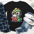 Adorable Book Lover Iguana With Reading Glasses Cute Youth Long Sleeve Tee
