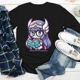 Adorable Book Lover Valkyrie With Reading Glasses Cute Youth Long Sleeve Tee