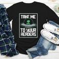 Alien Quote Take Me To Your Readers Sci-Fi Ufo Book Lover Youth Long Sleeve Tee