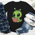 Alien Reading Book Believe In Yourself Kids Women Men Youth Long Sleeve Tee