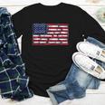 America US Flag Books Library Reading For Book Lover Reader Youth Long Sleeve Tee