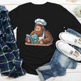 Bigfoot Reading a Cookbook Youth Long Sleeve Tee