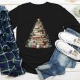 Book Christmas Tree Books Lovers Xmas Teacher Men Women Kids Youth Long Sleeve Tee