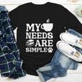 Book Coffee Dog Book My Needs Are Simple Men Women Kids Youth Long Sleeve Tee Book Coffee Dog Book My Needs Are Simple Men Women Kids Youth Long Sleeve Tee