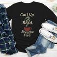 Book Dragon Fantasy Reader Cozy Reading Book Lover Dragon Youth Long Sleeve Tee