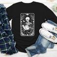 Book Lover The Reader Tarot Card Skeleton Reading Youth Long Sleeve Tee