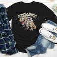 Book Reading Dinosaur T-Rex Dino Bookworm Youth Long Sleeve Tee