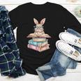 Books Bookworm Reader Book Cute Reading Bunny With Glasses Youth Long Sleeve Tee