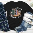 Books And Coffee Book Lover Bookish Green Book Theme Reading Youth Long Sleeve Tee