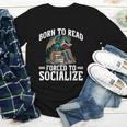 Born To Read Forced To Socialize Dragon Books Reading Youth Long Sleeve Tee
