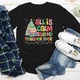 All Is Calm Said No Teacher Ever Book Christmas Tree Youth Long Sleeve Tee