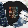 Cat & Book Art For Men Women Cat Librarian Novel Book Lover Youth Long Sleeve Tee Cat & Book Art For Men Women Cat Librarian Novel Book Lover Youth Long Sleeve Tee