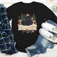 Cat On Open Book Mushrooms Ferns Dark Academia Youth Long Sleeve Tee Cat On Open Book Mushrooms Ferns Dark Academia Youth Long Sleeve Tee