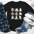 Cat Reading Book Funny Christmas Cat Book Lover Librarian Men Women Kids Youth Long Sleeve Tee